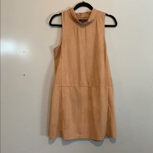 Tan suede dress
